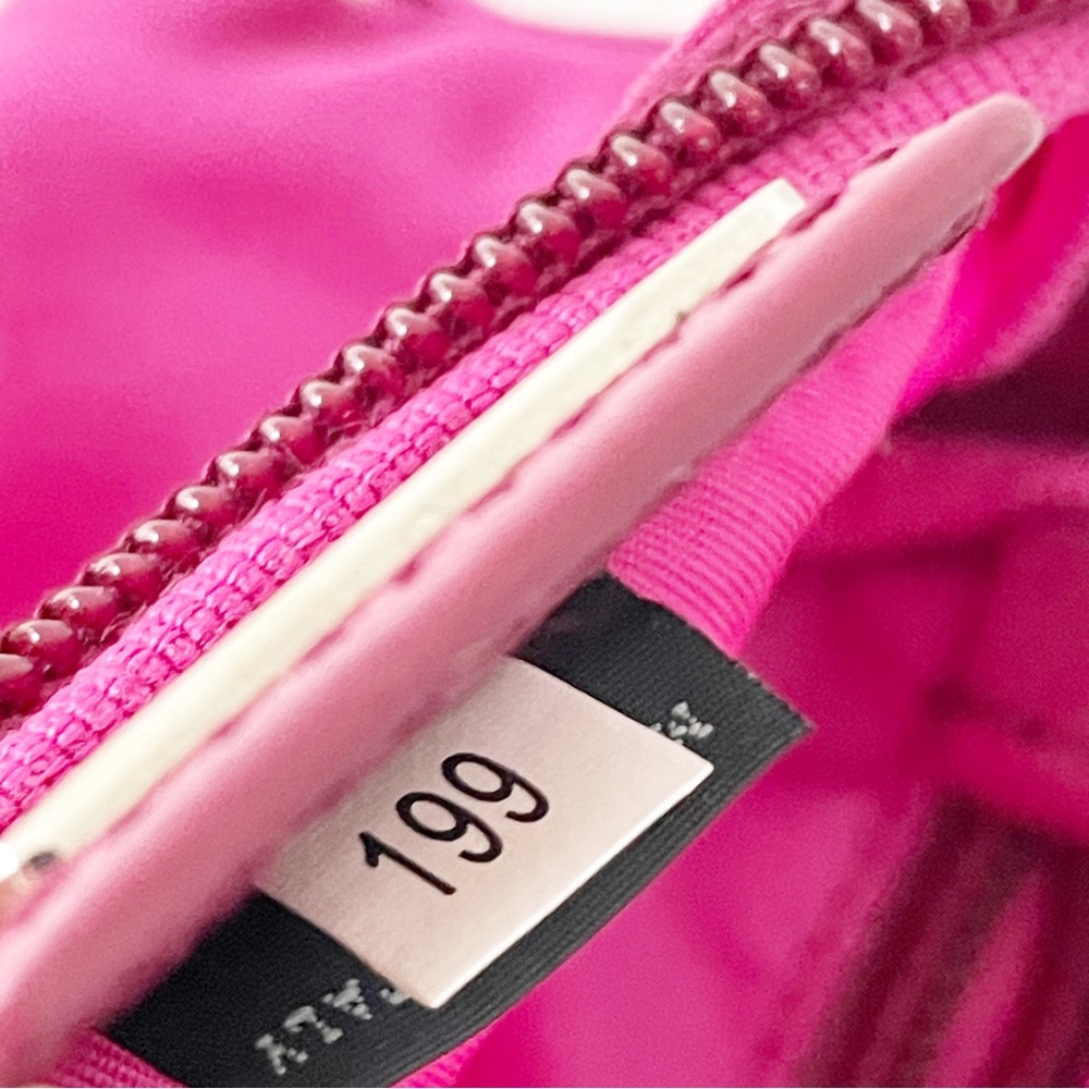 Prada rare mini pouch hot pink nylon triangle logo cosmetic bag - Picture 9 of 9